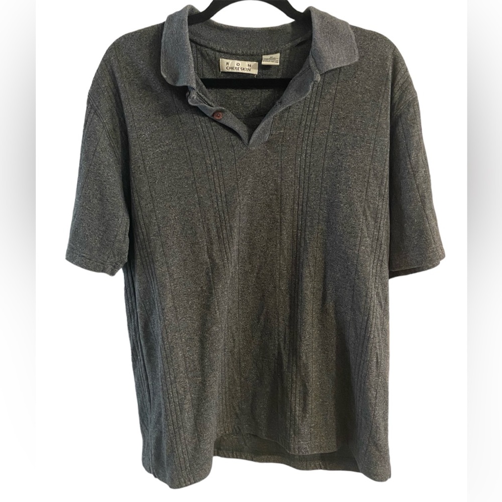 Ron Chereskin Gray Polo Shirt